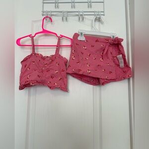 Girls 4T Pink Floral 2-Piece Outfit